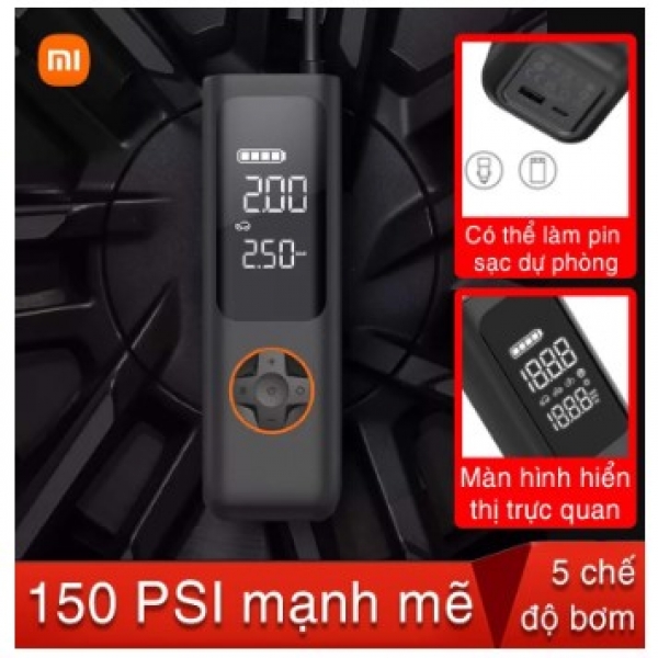 Bơm cầm tay đa năng Xiaomi QICYCLE P1 QJCQBP1 bơm xe hơi